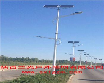 寧夏雙臂太陽(yáng)能路燈-寧夏烏海市戶外照明工程